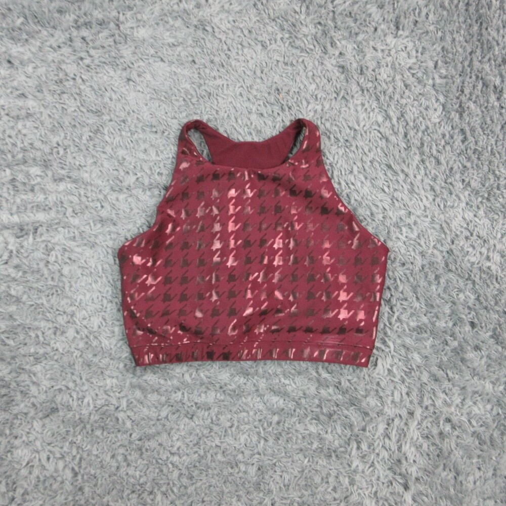 Peloton Sports Bra Womens Large Purple Racerback Lined Mesh Activewear Pullover